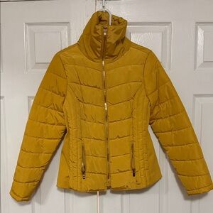 Ci Sono Women's Mustard Puffer Jacket